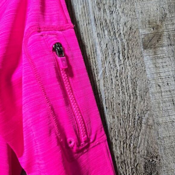 ATHLETA Hot Stretch Knit  PINK 1/4-Zip Athletic Base Layer Top - Picture 3 of 6